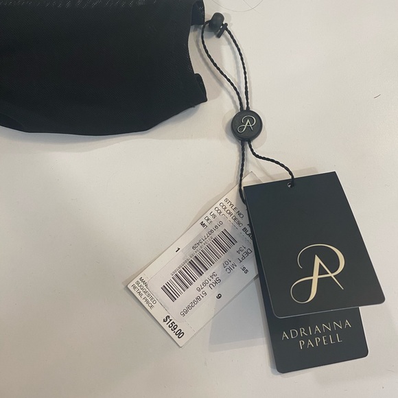 Adrianna Papell Pintucked Illusion Dress In Black - Picture 5 of 9